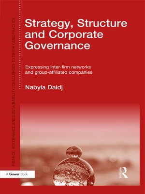 cover image of Strategy, Structure and Corporate Governance